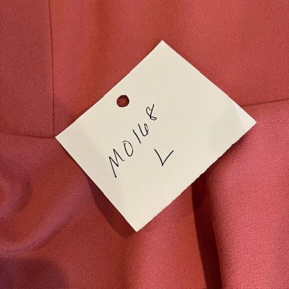 Paper Crown Rose Maternity Sheath Dress Back Zip Ruffle Hem Size Large - Picture 15 of 15